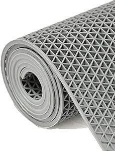 amazelo cart Anti Skid Pvc Rubber Mat For Floor Large Size Home Entrance Commercial Waterproof Mud Dirt Trapper Indoor Outdoor Carpet Plastic Non Slip For Hotel, Office (2X3Ft, Grey), Large Rectangle