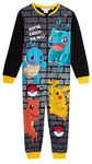 Pokemon Onesie for Kids All in One Pikachu Pyjamas Fleece Boys Pjs Girls Nightwear Unisex Loungewear Yellow