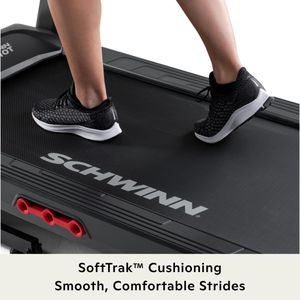 Schwinn Fitness Folding Treadmill – Compact, 16km/h, 10% Incline, 16 Programs