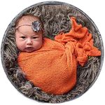 Sunmig Newborn Baby Stretch Wrap Photo Props Wrap-Baby Photography Props (Orange)