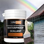 UNIDSC Crack Seal Glue 300gm with Brush Transparent Waterproof Resin Epoxy for Roof Leakage Crack Seal Agent Roof Water Leakage Solution Water Proof Glue Transparent Glue Waterproofing (1) VIVNITS