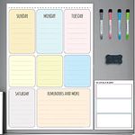 Jubilant Fridge Magnetic White Board Calendar for Monthly, Weekly, Day Planner Calendar Easy Dry Calendar for Home (Weekly+Daily)