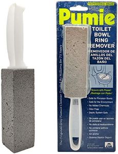 PUMIE Pumice Stone Toilet Bowl Cleaner (1-Pack) - Heavy Duty Scouring Stick for Toilet - Pumice Stone for Cleaning Rings, Bowls, Hard Water Stains, Lime, Rust, Sink - Includes Handle for Easy Use
