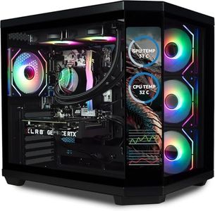 ionz Gaming Desktop PC, Ryzen 7 9800X3D, Nvidia RTX 5080, 32GB DDR5 RAM, 2TB NVMe SSD, Windows 11, 1000W 80+ PSU (Apex Vision, Black) 007 First Light GeForce RTX 50 Series Bundle