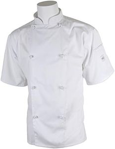 Mercer Culinary Unisex Adult Traditional Neck Chefs-jackets, White, Medium US