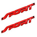 HUAPX 2Pack Metal Car Sport Sticker, 3D Premium Car Side Fender Rear Trunk Emblem Logo Badge Decals Compatible for Ford/Jeep/BMW/Dodge Ram/Cadillac/Benz/Chrysler/Toyota/Nissan/Chevrolet(RED)