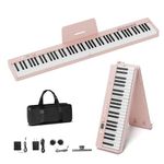 Cossain 88 Key Digital Piano, Folding Piano Keyboard [Full Size/Semi-Weighted/Tough Sensitive] Portable Piano with Piano Bag, [Bluetooth & MIDI] Electric Piano Keyboard for Beginners, Teens, Adult