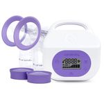 Lansinoh Double Electric Breast Pump - Rechargeable: 3 Hours of Portable Pumping - Hospital Grade - 3 Modes, 8 Suction Levels 2 Phases - Automatic Memory, Quiet - Includes Breast Milk Storage Lids