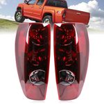 Nakuuly Tail Lights Compatible With 2004-2012 Chevry Colorado GMC Canyon Driver and Passenger Side Taillights Brake Rear Lamp Red Assembly without Halogen Bulb