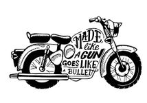 Asmi Collections Vinyl Bullet Motorbike Motivational Wall Stickers (Black, 50 x 90 cm)