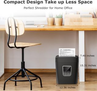 Bonsaii 8-Sheet Paper Shredder – Cross-Cut for Home & Office