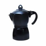 3D CREATIONS 3dcreations Aluminium 3 Cups Traditional Stove Top Espresso Percolator (Black)