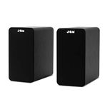 JAM Bluetooth Bookshelf Speakers - Compact, Mains Powered Dual Speaker System, Aux-in Function, wireless Turntable speakers, 4" Driver, High Definition Amplifiers, Richer Bass, Finer Acoustics - Black