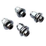 RunQiao Replacement Alloy Locking Wheel Nuts Chrome Lug Bolt Stud M12 x 1.5 Thread (4 PCS)