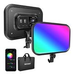 NEEWER 18.3" RGB LED Video Light Panel with APP Control, 360°Full Color, 1 Pack 60W Dimmable 2500K~8500K RGB LED Panel CRI/TLCI 97+ with 17 Special Scenes Effect for Game YouTube Zoom Photography