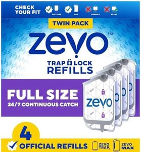 Zevo Flying Insect Trap Refill Cartridges for Fruit Flies & Gnats, 4 Count