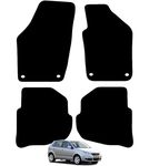 Carsio Carpet Car Mats For VW Polo 9N3 2005 2009 4 Piece Set with 4 Oval Clip Tailored Fit Floor Mat Complete Accessory Black Custom Fitted - All Weather, Anti-Slip Backing & Black Trim