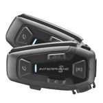 INTERPHONE U-COM 8R | Double | Motorcycle intercom with Mesh 2.0 communication, up to 24 pilots, 1.6 km distance, 18 -hour autonomy, TFT and GPS compatible, waterproof, hd 40mm speaker