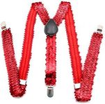 Outer Rebel Sequin Suspenders (Red)