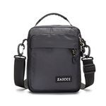 ZAICCI Shoulder Bag for Men Top-Handle Messenger Bag, Water-Resistant Anti-theft Multi Pockets Men Sling Bag with Adjustable Detachable Strap (Grey)