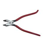 Klein Tools D201-7CSTA Linesman Pliers, Side Cutters with Spring Loaded Action, Ironworker Pliers have Aggressive Knurl and Tempered Handles