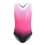 DoGeek Gymnastics Leotards for Girls Gradient Color Sparkle Leotard Dance ballet great gifts for Christmas Gift