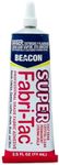 BEACON Super Fabri-Tac - New Industrial Grade Fabric Adhesive - Fast Grab, Quick Drying, Permanent & Crystal Clear - Suitable for Fabrics, Wood, Glass & More, 2.5-Ounce