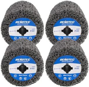 RENOTEC 4" Black Cleaner, 100x100mm, 4 Pcs Pack, Metal Surface Cleaning, Rust Remove, Oxidation Paint Removal.