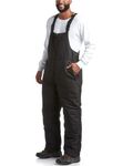 Cherokee Men's Snow Bib - Insulated Waterproof Snow Pants Ski/Snowboard Overalls (M-2XL), Size Small, Black