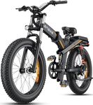 ENGWE X24 Fat Tire Electric Bike, 1000W(Peak) Motor Ebike for Adults,95 Miles 31MPH 20''24'' Mountain Ebike，48V19.2A(29.2Ah-Dual Battery Option),All Terrain (Dual Battery 29.2AH, X24-Black)