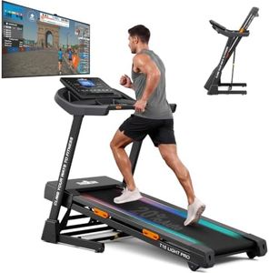 THERUN Foldable Treadmill with 20% Auto Incline, 3-App, 3.5HP Motor, 12 MPH