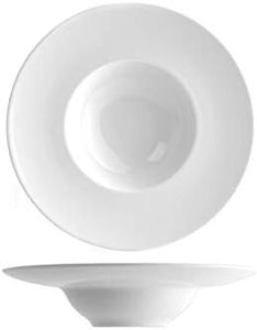 SATURNIA Napoli Confezione 6 Piatti K-Bowl, Porcellana, Bianco, 24 Cm