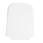 ELEGANT CASA A-17 Sleek Toilet Seat Cover Commode Cover PP Easy Installation Stable Hinges Prevent Shifting Soft-Closing Colour White Sleek Design Size 45 x34 Cm Hinge Hole Distance 13-18 Cm-1 Set