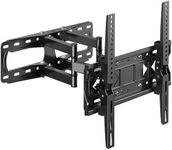 WNJQBY Full Motion TV Mount for Most 26-65 Inch Flat/Curved 4K LED LCD TVs, Swivel and Tilt TV Wall Mount Max VESA 400X400 mm,Fits 12″/16″ Wood Studs,Rotate Articulating Arms Wall Mount TV Bracket