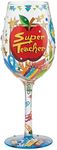 Enesco Lolita Super Teacher Wine Glass