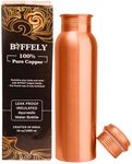 BIFFELY Copper Water Bottle - 34 Oz