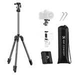 K&F Concept 66''/168cm Compact Tripod for Camera and Phone, 8kg/17.6lbs Load Capacity DSLR Camera Tripod with Ball Head, Compatible with Canon/SONY/iPhone/Samsung/GoPro, etc.