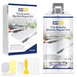 Bathtub Repair Kit White, Acrylic Tub Shower Tray & Granite Marble Repair Kit, Waterproof and Leak-Proof Porcelain Tile Repair Kit to Repair Scratches, Holes, Cracks