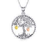 Odinstone Tree of Life Necklace for Women, 925 Sterling Silver Tree of Life Pendant Fruit of Life Personalized Jewellery Birthday Gifts for Women Mum Daughter