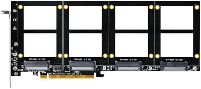 GLOTRENDS PU41 Quad U.2 SSD to PCIe 4.0 X16 Adapter Without PCIe Bifurcation Function (PCIe Bifurcation Motherboard is Required)