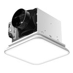 Fitop Bathroom Exhaust Fan with Light, 110 CFM 43W Ceiling Mount Shower Ventilation Exhaust,1.0 Sones Bathroom Vent with Light, Bathroom Fan 1200LM LED Light 3000K/4000K/5000K