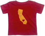 Sol Baby Southern California Love Trojan Themed Cardinal Tee - Unisex Short Sleeve Summer T-Shirts for Infants to Big Kids, Red, 12 Months