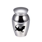 Cremation jar Stainless Steel Engraving 72mm*42mm Cremation Urns for Human Ashes Pets Ashes Souvenirs-Bearded-Dragon_Large 73mm 42mm