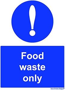 Hygiene Catering - Food Waste Only Sign - Self Adhesive Vinyl Sticker A5 150mm x 200mm The clearest Health and safety signs