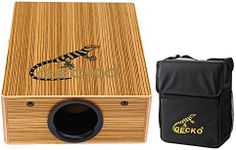 GECKO Travel Cajon Box Drum-Wooden Percussion Box Musical Instrument Cajon Box Drum Basic Box Drum with Carrying Bag