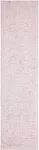 Hauteloom Isako Kitchen, Entryway, Hallway Solid Runner Rug - Machine Washable - Performance Rug, Carpet - Pink, Cream - 2'7" x 10'