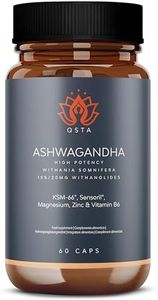 Ashwagandha KSM-66 con Sensoril (15-20% Withanolidos) - Alta Potencia Adaptógeno y Nootropico, Sueño Profundo, Bienestar, Energía, Concentración y Reducción de Cortisol, 2 Meses