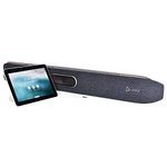 Poly - Studio X50 (Polycom) with TC8 Touch Controller - 4K Video & Audio Bar - Conferencing System for Mid-Size Meeting Rooms - Works with Teams, Zoom & More