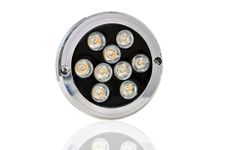 ZVZONE 9 LED Aluminium Underwater White Colour Light with SMPS and Ip68 Waterproof Grade (9 LED)