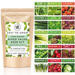 Salad & Vegetable Seeds for Gardening, 15 All Year Round Salad and Vegetable Seed Varieties Included in This Grow Your Own Kit, The Little Trees Bees and Seeds Company